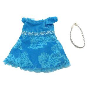 American Girl GOTY Kanani Doll Party Outfit Blue Velvet Dress Headband Retired